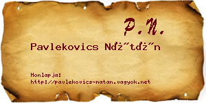 Pavlekovics Nátán névjegykártya